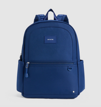 Load image into Gallery viewer, State Bags Solid Recycled Polycanvas Kane Double Pocket Backpack Navy
