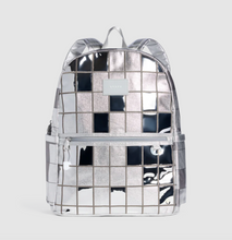 Load image into Gallery viewer, State Bags Metallic Kane Double Pocket Backpack Discoball
