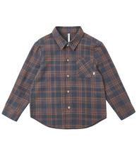 Laden Sie das Bild in den Galerie-Viewer, Rylee + Cru Collared Long Sleeve Shirt Midnight Plaid
