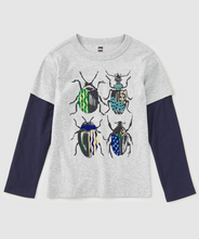 Laden Sie das Bild in den Galerie-Viewer, Tea Collection British Beetles Layered Tee Med Heather Grey
