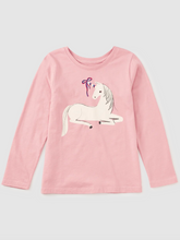 Load image into Gallery viewer, Tea Collection Royal Meadow Unicorn Graphic Tee English Rose
