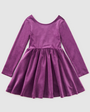 Load image into Gallery viewer, Tea Collection Velour Ballet Dress Cosmic Berry
