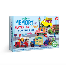 Load image into Gallery viewer, Eeboo Trucks and a Bus Little Memory &amp; Matching Game
