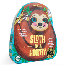 Load image into Gallery viewer, Eeboo Sloth in a Hurry Shaped Spinner Game
