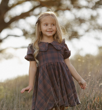 Load image into Gallery viewer, Rylee + Cru Camille Dress Midnight Plaid
