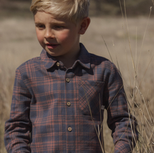 Laden Sie das Bild in den Galerie-Viewer, Rylee + Cru Collared Long Sleeve Shirt Midnight Plaid
