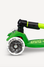 Load image into Gallery viewer, Micro Kickboard Maxi Deluxe Foldable Neon Parrot Green LED
