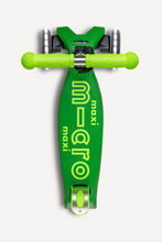Load image into Gallery viewer, Micro Kickboard Maxi Deluxe Foldable Neon Parrot Green LED
