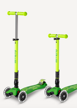 Load image into Gallery viewer, Micro Kickboard Maxi Deluxe Foldable Neon Parrot Green LED
