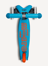 Load image into Gallery viewer, Micro Kickboard Mini Deluxe Foldable Neon Sunset Orange/Aqua LED
