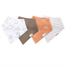 Load image into Gallery viewer, Copper Pearl Bandana Bib 4-Pack Gage
