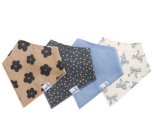 Load image into Gallery viewer, Copper Pearl Bandana Bibs 4-Pack Gemma In Tan
