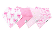 Load image into Gallery viewer, Copper Pearl Bandana Bibs 4-Pack Bow My Gosh
