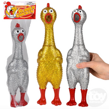 Load image into Gallery viewer, The Toy Network 13.25" Sparkle Rubber Chicken
