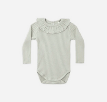 Load image into Gallery viewer, Rylee + Cru Ruffle Collar Bodysuit Sage
