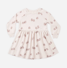 Load image into Gallery viewer, Rylee + Cru Raglan Dress Owls
