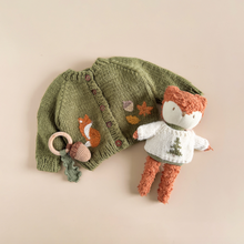 Load image into Gallery viewer, The Blueberry Hill Fox Cardigan – Woodland Knit Sweater
