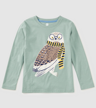 Load image into Gallery viewer, Tea Collection Oxford Owl Graphic Tee Sea
