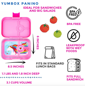 Yumbox Panino 4 Compartments Power Pink Unicorn