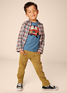 Tea Collection Firetruck Graphic Tee Coronet Blue