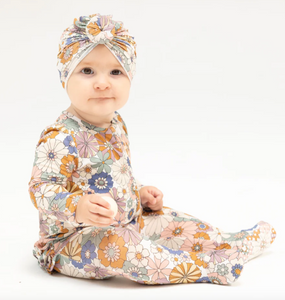 Angel Dear 2 Way Zipper Ruffle Back Footie Brighton Floral