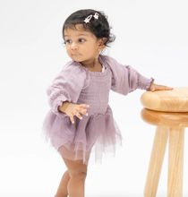 Load image into Gallery viewer, Angel Dear Long Sleeve Smocked Tutu Bubble Dusty Lavendar
