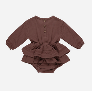 Quincy Mae Rosie Romper Plum Size 3-6m