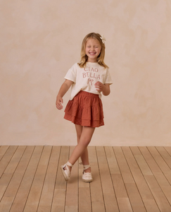 Rylee + Cru Tiered Mini Skirt Poppy