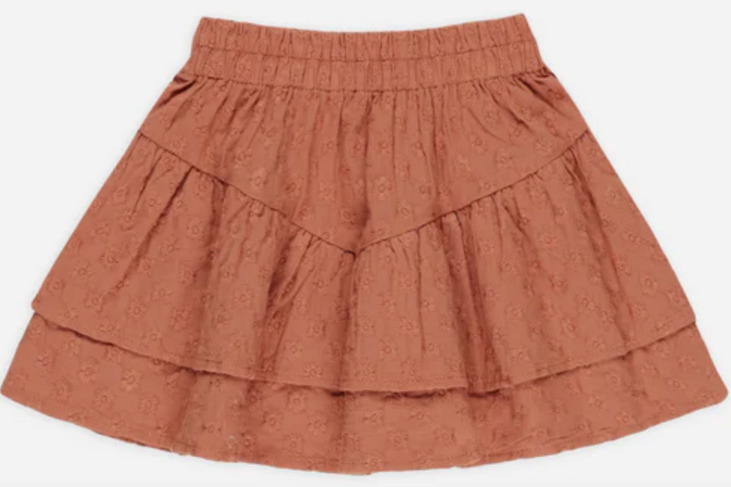 Rylee + Cru Tiered Mini Skirt Poppy