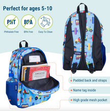 Load image into Gallery viewer, Wildkin Trains, Planes &amp; Trucks 15 Inch Backpack
