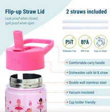 Load image into Gallery viewer, Wildkin Ballerina 14 oz Stainless Steel Water Bottler
