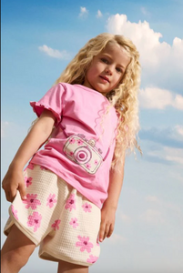 Minymo Floral Cotton Shorts