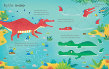 Load image into Gallery viewer, Usborne Wipe-Clean Dinosaur Clean Book
