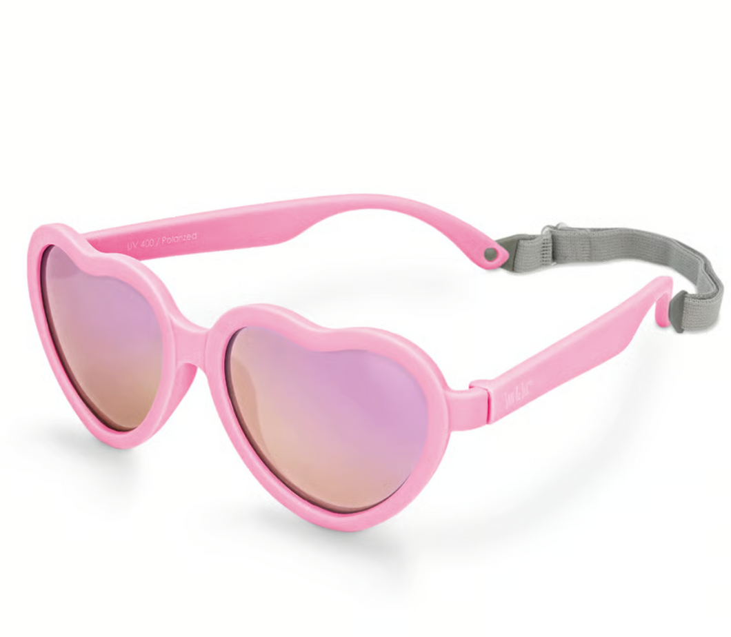 Jan & Jul Polarized Lenses Flexible Heart Frames Peachy Pink Size M (2-6y)