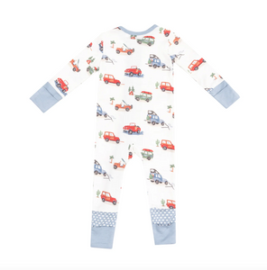 Angel Dear Off Road Adventure 2 Way Zipper Romper Size 12-18m
