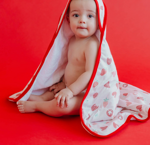 Copper Pearl Hooded Towel Strawberry