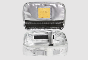State Bags Metallic Rodgers Lunch Box Pink/Silver