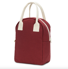 Load image into Gallery viewer, Fluf Zipper Lunch Bag Vintage Burgundy
