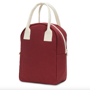 Fluf Zipper Lunch Bag Vintage Burgundy