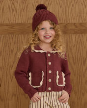 Load image into Gallery viewer, Rylee + Crew Burgundy Collared Cardigan
