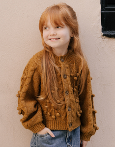 Rylee + Cru Bobble Cardigan Golden
