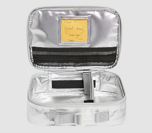 State Bags Metallic Rodgers Lunch Box Blue