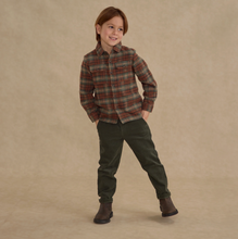 Load image into Gallery viewer, Rylee + Cru Pocketed Flannel Shirt Holiday Plaid

