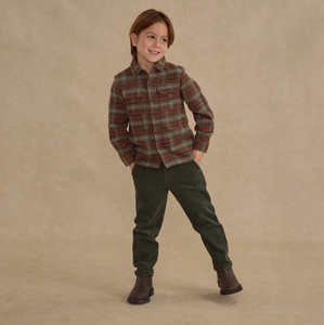 Rylee + Cru Pocketed Flannel Shirt Holiday Plaid