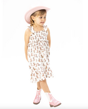 Load image into Gallery viewer, Angel Dear Smocked Ruffle Sundress &amp; Bloomer Cowgirl Boots
