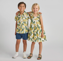 Load image into Gallery viewer, Pink Chicken Girls Via Dress Banana Leaves
