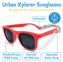 Load image into Gallery viewer, Jan &amp; Jul Nautical Red Sunglasses Black Lenses
