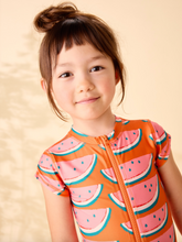 Load image into Gallery viewer, Tea Collection Rash Guard One-Piece Swimsuit Watermelon Slices
