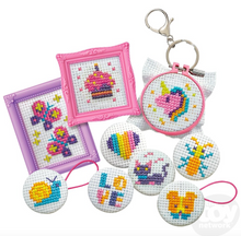 Load image into Gallery viewer, KidzLabs Mini Cross Stitches Craft Kit
