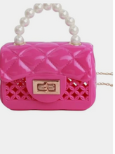 Load image into Gallery viewer, Sparkle Sisters Pearl Jelly Cage Purse
